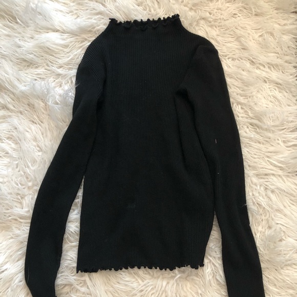 Princess Polly Black Mockneck Top - Picture 2 of 2
